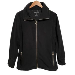 Calvin Klein Performance Zip-Up Black Fleece Jacket
